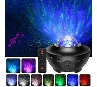 Lampe Projecteur LED, Veilleuse Projecteur Etoile avec télécommande, Minuterie/ 10 Modes de Couleur/ Musique, Pour Chambre/Enfants/F Noir G