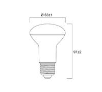 Sylvania Lampe REFLED R63 0029208 3000K IRC 80 E27 7W 630 lm