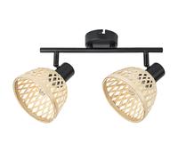 Rabalux Rattan plafonnier 2x15 W noir-beige 3134