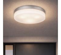 Plafonnier LED en aluminium rond Lampe d'extérieur Lampe de balcon Lampe de salle de bain blanche, 3x 3,7W 320Lm blanc chaud, DxH 30x7 cm