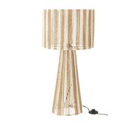 Lampe salon en cordes rayées Blanc 36x36x69 cm