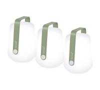 Lampe sans fil Balad / H 13,5 cm - Set de 3 lampes - Fermob vert en matière plastique