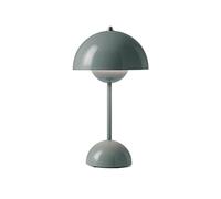Lampe sans fil Flowerpot VP9 bleu pierre - Hauteur 29,5 cm | Solution d'éclairage élégante et pratique | Technologie sans fil | Décoration polyvalente pour l'intérieur et l'extérieur