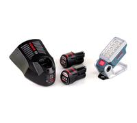 Lampe sans fil GLI 12V-330 DeciLED Bosch + 2 batteries 3,0 Ah + chargeur