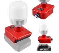 Lampe sans fil pour batterie Einhell 18 V - travail 12 W avec ampoules E27 réglables 150-1300 lm - Projecteur LED pour camping, urgence, travaux d'entretien, chantier