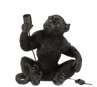 Lampe singe en résine noire 33 cm