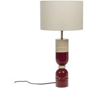 Lampe Smiles bordeaux avec abat-jour en jute E27_25W - - Multicolore - Métal