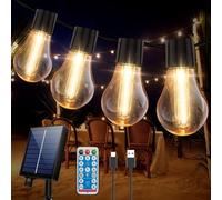 Lampe solaire 20 LED, 9 m, IP65, résistante à l'eau, 8 modes, pour l'extérieur - terrasse, jardin, balcon, décoration de Noël, décoration de fête