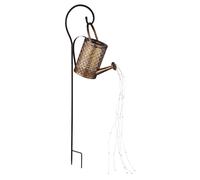 Lampe solaire à brancher arrosoir lampe de jardin d'extérieur dans arrosoir design lampe à brancher or, 36x LED blanc chaud, LxPxH 26x12,6x85 cm