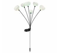 Lampe solaire à LED Fleurs changeant de couleur Lampe de jardin Fleurs solaires Fiche de parterre Piquet, 6x LED RGB changeant de couleur, H 70 cm