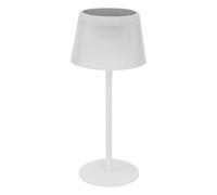 Atmosphera - Lampe à Poser d'Extérieur Katy Blanche, H 30 cm, Double Alimentation Solaire et USB - Pour Jardin, Terrasse, Balcon