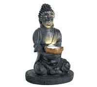 Lampe solaire à LED lampe lumineuse sculpture lumineuse Bouddha en plastique Globo 33144