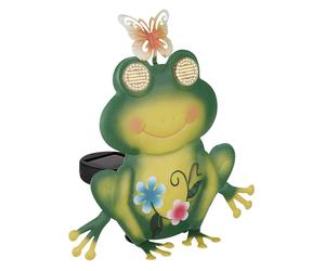 Lampe solaire à LED Lampe solaire d'extérieur métal coloré mat design grenouille H 22 cm