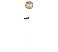 Lampe solaire à LED Piquet de terre Décoration de jardin Feuilles d'érable Lampe de terrasse Lampe enfichable, gris argenté, blanc chaud, DxH 12x91,5 cm 