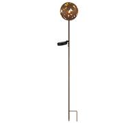 Lampe solaire à LED Piquet de terre Décoration de jardin Feuilles d'érable Lampe de terrasse Lampe enfichable, couleur rouille, blanc chaud, DxH 12 x 91,5 cm