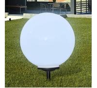 Lampe solaire à LED - vidaXL - 50 cm - Blanc - Piquet de sol - 12 LED blanc chaud - Énergie solaire - Plastique durable