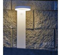 Lampe solaire à LED VIDI - plastique - 40 LED blanc chaud - H:60cm - détecteur de crépuscule/de mouvement