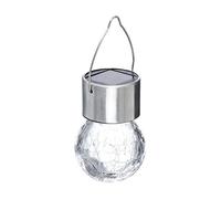 Balise Solaire Suspendue Craquelé 6cm Argent
