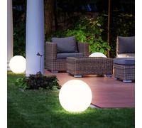 Lampe Solaire Ampoule à Enficher Boule Luminaires de Jardin LED Pointe H 62 CM