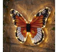 Lampe Solaire D'extérieur Papillon Décoratif Multicolore LED B 35 Cm