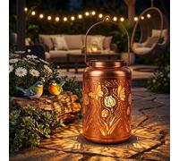 Lampe solaire avec motif de papillon