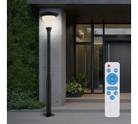 Lampe Solaire Borne Lumineuse Außenstehlampe Noir Tdc Aluminium de Jardin LED H