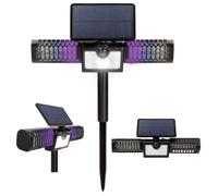 Lampe solaire bug MONSTER ZAPPER | VENTEO | Piège à nuisibles | Eclairage d'extérieur | Détecteur de mouvements | Panneau solaire
