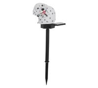 Lampe Solaire Chien en Résine pour Jardin Extérieur, Piquet Ip55