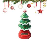 Lampe solaire de danse de Noël, ornement de voiture solaire pour intérieur | Voiture solaire danse arbre de Noël pour SUV berline camion maison bureau étagère de fenêtre table bureau