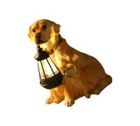 Lampe Solaire de en Résine, Chien Décoration Extérieure Jardin
