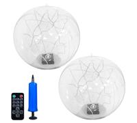 Lampe solaire de jardin 35 cm boule LED gonflable, A | Lumière décorative flottante à énergie solaire en PVC pour piscine, jardin, terrasse, cour, terrasse, fête en plein air