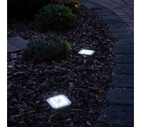 Lampe Solaire De Jardin À Enfoncer LED 2X En Acier Inoxydable