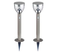 Lampe solaire de jardin avec détecteur de mouvement, lampe de chemin, lampes de jardin solaires d'extérieur avec détecteur de mouvement, 2 niveaux, 20x LED 0,2 watts, DxH 15 x 55 cm, lot de 2