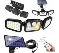 Lampe Solaire De Jardin Avec Panneau Séparé Et Capteurs, Puissante 200W