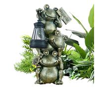 Lampe solaire de jardin en forme de grenouille avec lanterne