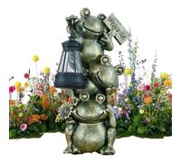 Lampe solaire de jardin en forme de grenouille, statuette de grenouille