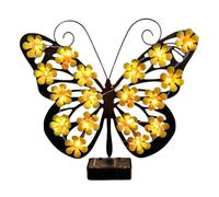 Lampe solaire de jardin en forme de papillon pour patio, porche, cour | Applique murale solaire en forme de papillon - Résistante aux intempéries et à la rouille - Décoration de jardin