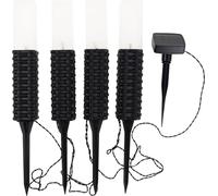 Lampe solaire de jardin en rotin Lampes Led 4Pcs Pol Panneau solaire alimenté