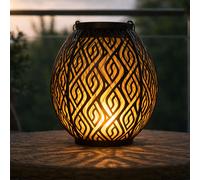 Lampe Solaire De Jardin H 90Cm IP44 Suspendue Dorée LED