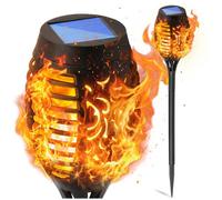 Lampe solaire de jardin LED IGNIS enfichable torche effet flamme LUMILED