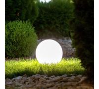 Lampe solaire de jardin, LED RGB, forme sphérique, détecteur de crépuscule, indice de protection IP44, 25 cm