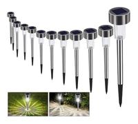 Lampe solaire de jardin - OKZ® - 12 pièces - Étanche IP65 - Blanche froide - Sans fil - Rechargeable