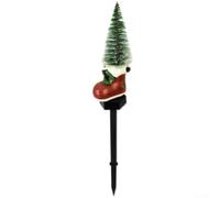 Lampe solaire de jardin Père Noël 48 cm en fer à énergie solaire pour l'extérieur