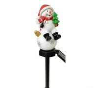 Lampe solaire de jardin Père Noël 48 cm en fer à énergie solaire pour l'extérieur