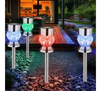 Lampe Solaire Décoration de Jardin Lampe Erdpsieß LED Cristaux RGB Changement 4x