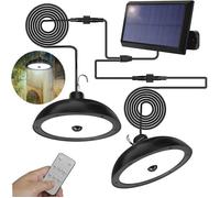 Lampe solaire d'extérieur avec capteur de corps humain et télécommande étanche et luminosité réglable pour jardins-lumière Blanc