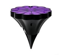 Lampe solaire d'extérieur blanche jaune violet | Corps en plastique ABS, étanchéité IP65, options blanches, jaunes et violettes, taille compacte de 90 mm