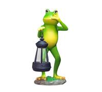 Lampe solaire d'extérieur en résine étanche en forme de grenouille