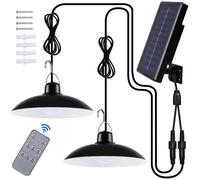 Lampe solaire d'extérieur - RUMOCOVO - Double tête - Étanche IP65 - Télécommande - Blanc
