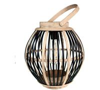 Lampe solaire en bambou - Olivie - Noir